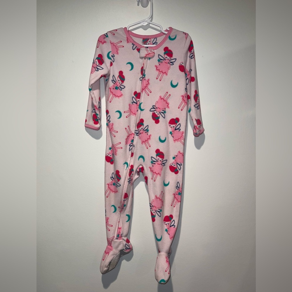 Just One You by Carter's Pink Fairy Pattern Footie Pajamas Size 2T